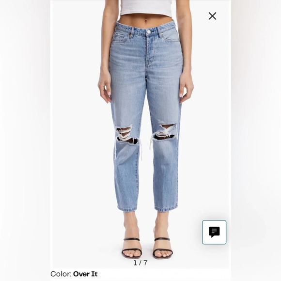 NWT blank NYC ripped jeans The Baxter ribcage straight leg 25 in Over It. - Picture 1 of 7